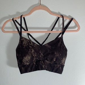 Tie Dye Black Sports Bra